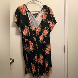 Floral mini plus size dress